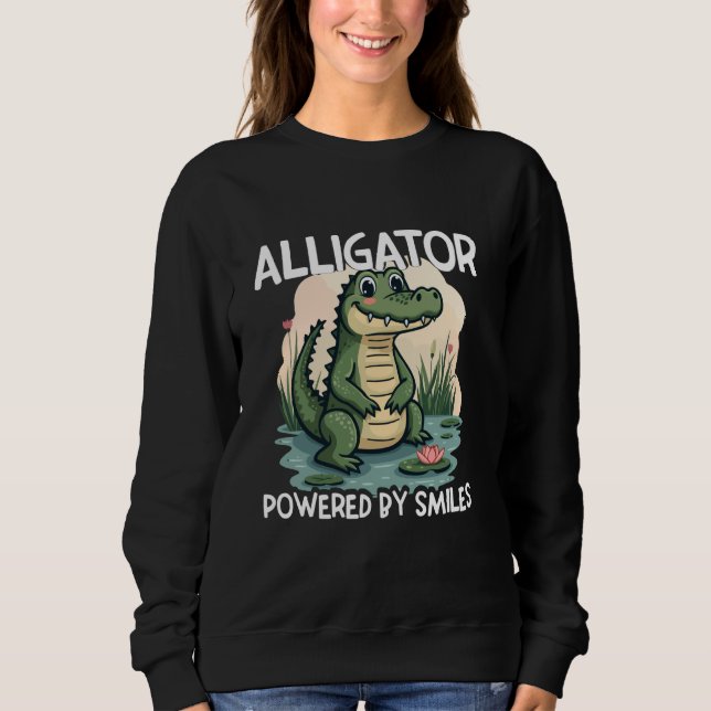 Moletom Funny Alligator Lover Crocodile Gator Cartoon Wome (Frente)