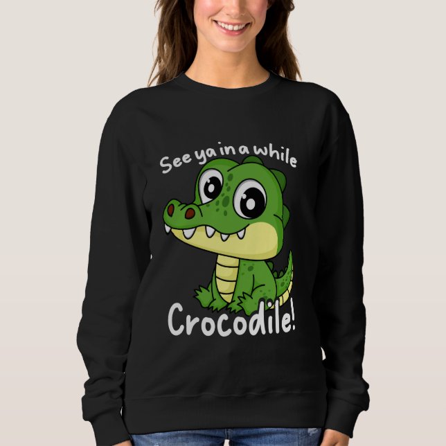 Moletom Funny Alligator Lover Crocodile Gator Cartoon Wome (Frente)