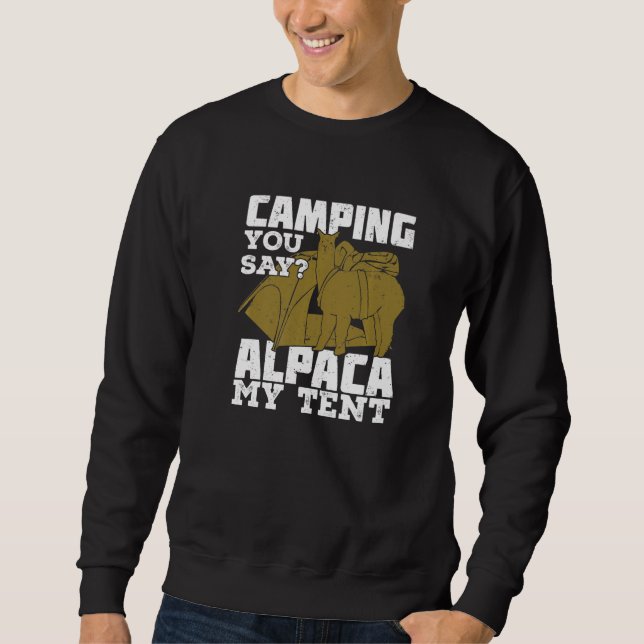 Moletom Funny Alpaca Camping Lover Premium (Frente)