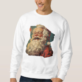 Moletom Funny and cute Santa Claus in vintage style