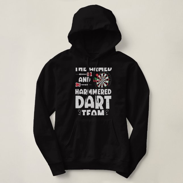 Moletom Funny Armed E Hammered Dart Team Cita Jogos De (Frente do Design)