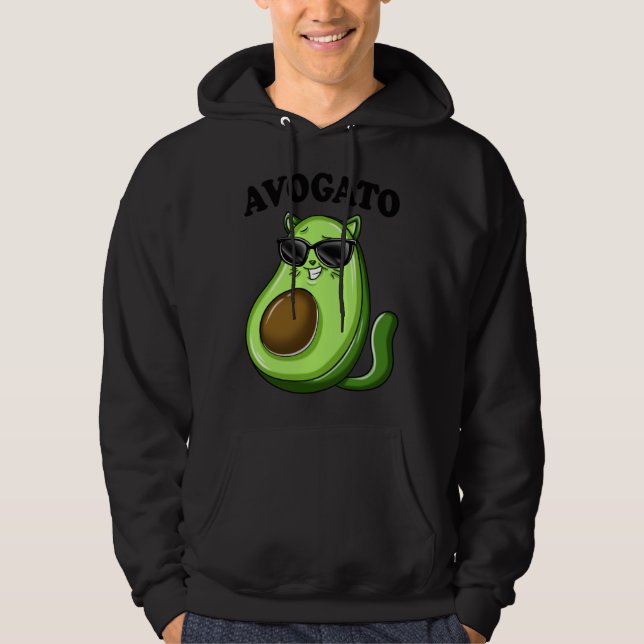 Moletom Funny Avogato Cool Glasses Teens Avocado Cat Women (Frente)