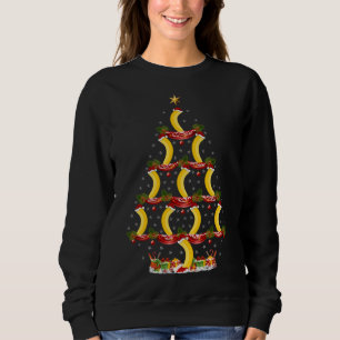 Moletom Funny Banana Fruta Xmas Tree Lighting Banana Chris