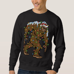 Moletom Funny Bigfoot Xmas Gift Santa Hat Bigfoot Christma