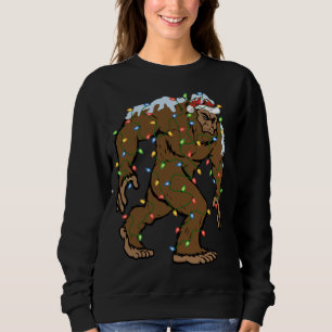 Moletom Funny Bigfoot Xmas Gift Santa Hat Bigfoot Christma