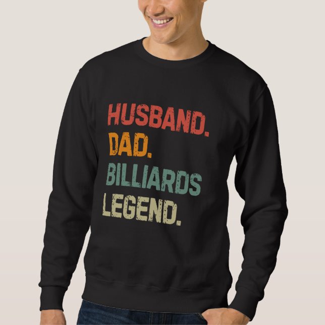 Moletom Funny Billiards Pai Marido Billiards Legenda Fathe (Frente)