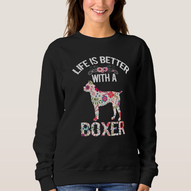 Moletom Funny Boxer lover gifts idea - life is better with (Frente)