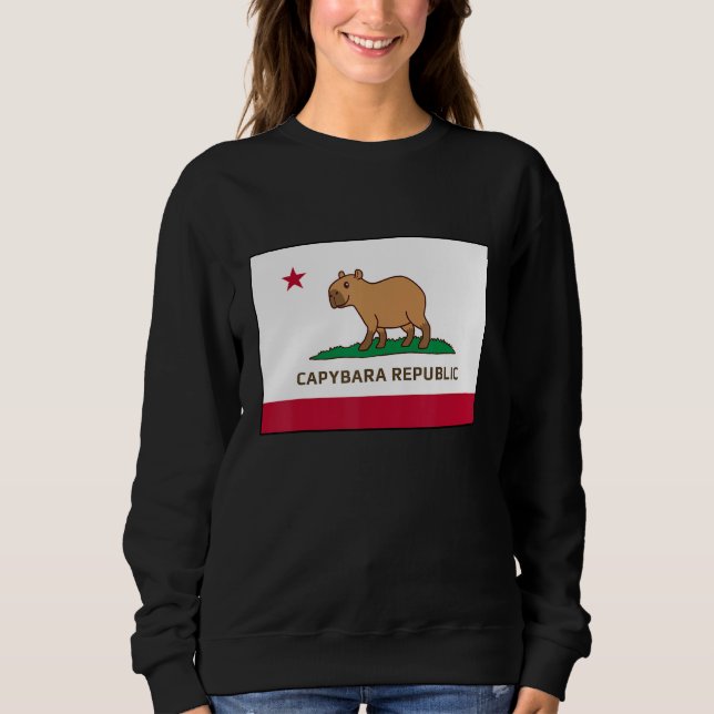 Moletom Funny Capybara Republic California Flag (Frente)