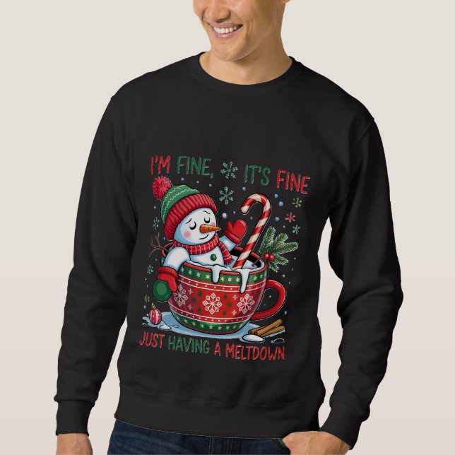 Moletom Funny Christmas Snowman Sweatshirt (Frente)