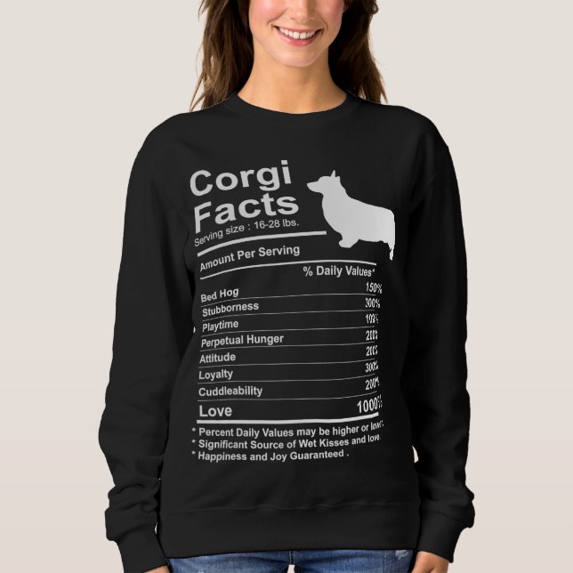 Moletom Funny Corgi Fala Nutrição Presente Cardigan Pembro (Frente)