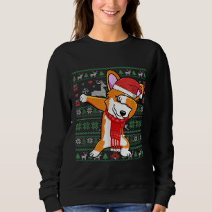 Moletom Funny Dabbing Corgi Ugly Xmas Sweet Christmas Co