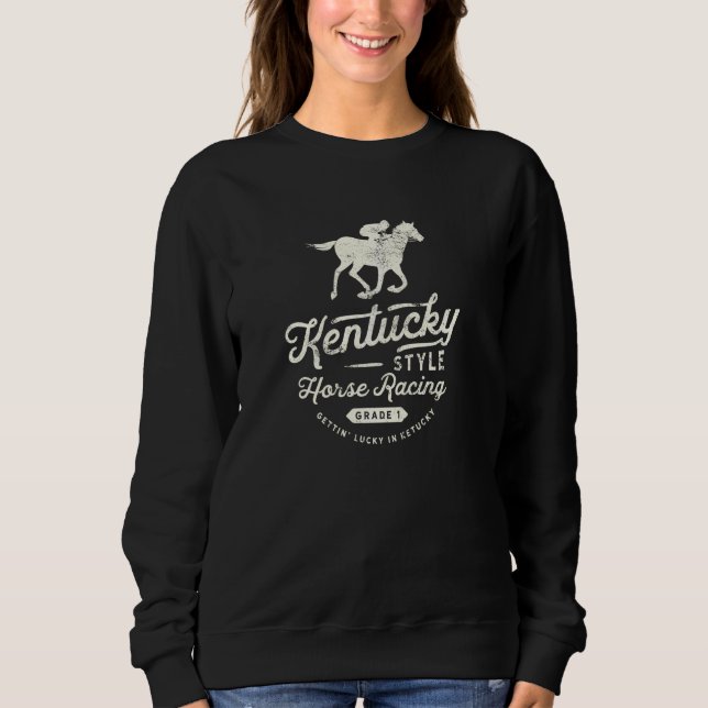 Moletom Funny Derby Day Kentucky Style Racing Pullov (Frente)