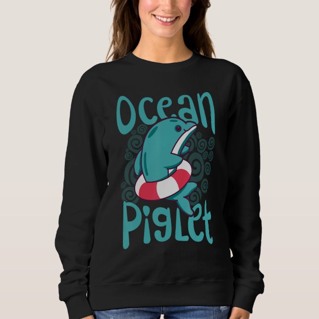 Moletom Funny Dolphin Lover Ocean Piglet (Frente)