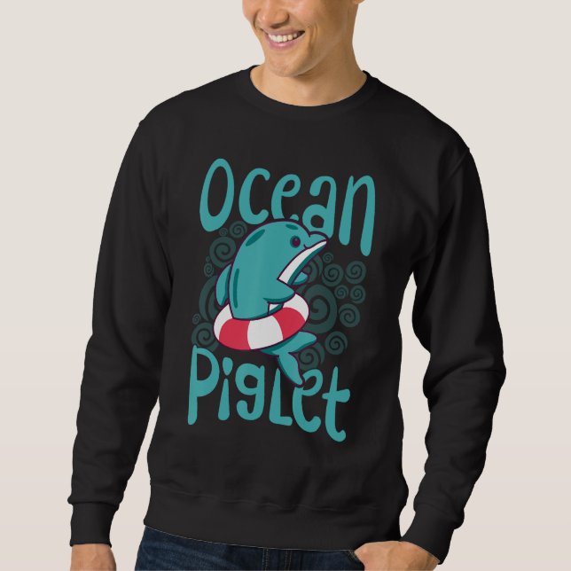 Moletom Funny Dolphin Lover Ocean Piglet (Frente)