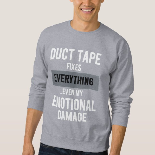 Moletom Funny Emotional Damage - Dark Dry Humor Graphic (Frente)