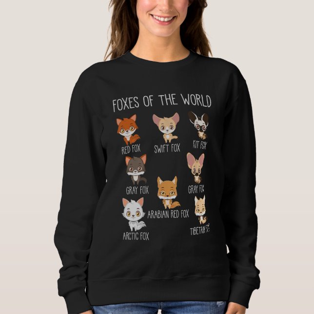 Moletom Funny Foxes Of The World Cute Wildlife Animal Humo (Frente)