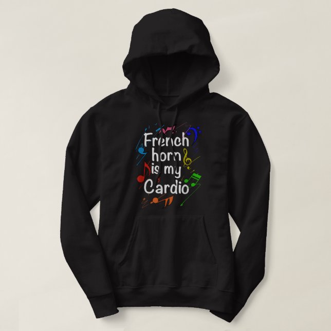 Moletom Funny French Horn Musical Instruments Franceses do (Frente do Design)