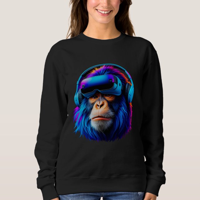 Moletom Funny Gorilla VR Jogando Gorilla Monke Gorilla (Frente)