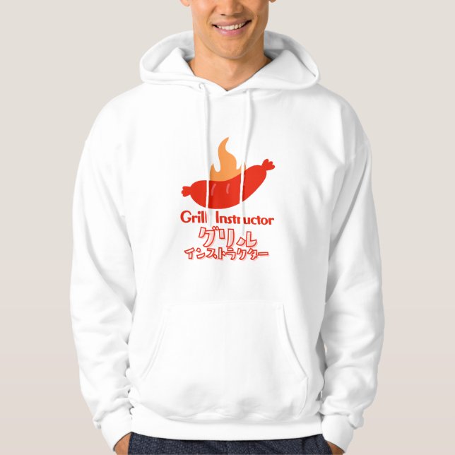 Moletom Funny Grill Instructor BBQ Sausage Typography (Frente)