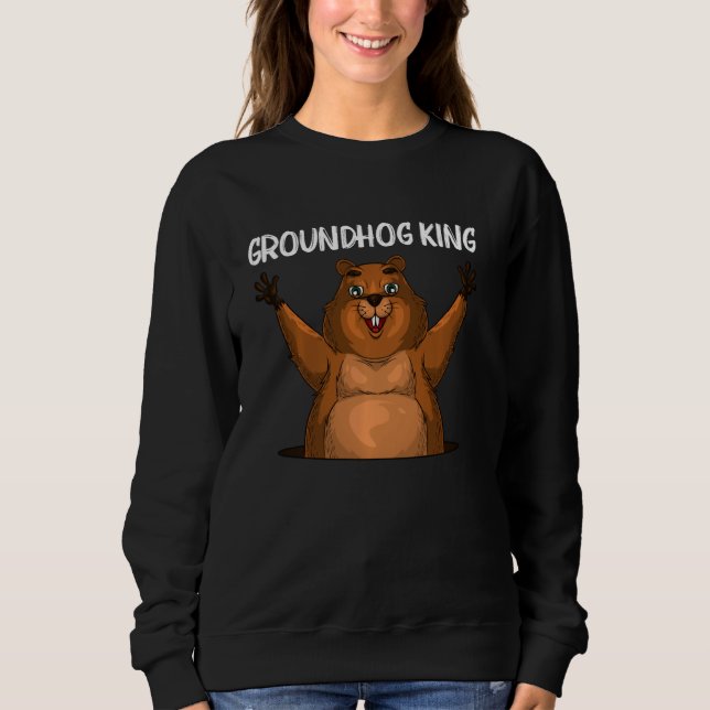 Moletom Funny Groundhog Para Homens Pai Woodchuck Rodent A (Frente)