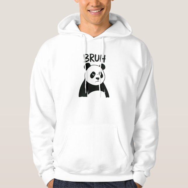 Moletom Funny Grumpy Panda Bruh Meme Humorous Panda  (Frente)