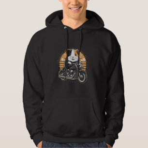 Moletom Funny Guiné Pig Riding Motorcycle Biker Lover 2