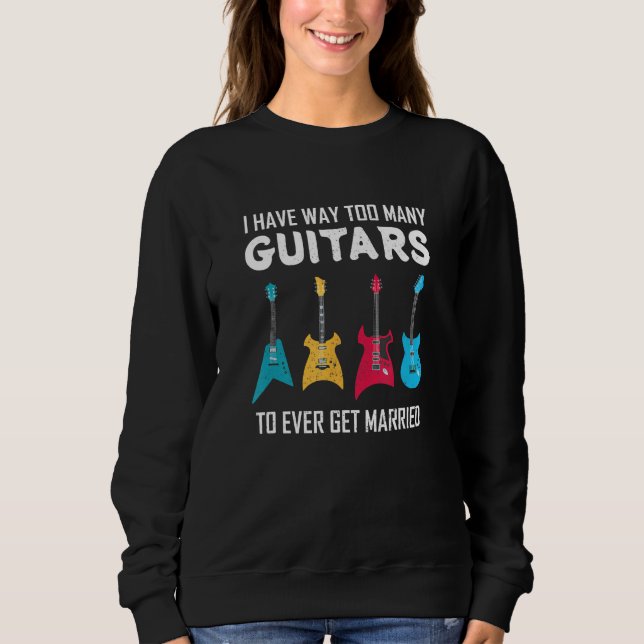 Moletom Funny Guitarist Musician Guitar Collection Marital (Frente)