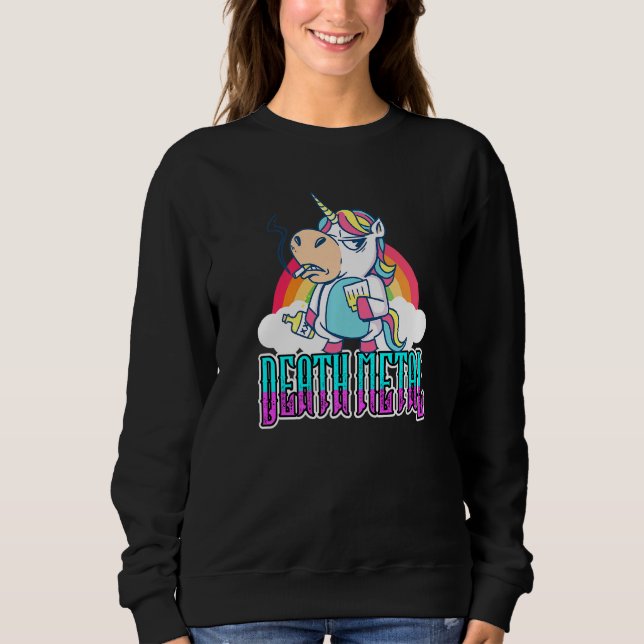 Moletom Funny Heavy Metal Unicorn (Frente)