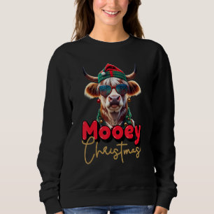 Moletom Funny Highland Cow Mooey Christmas Scottish Family