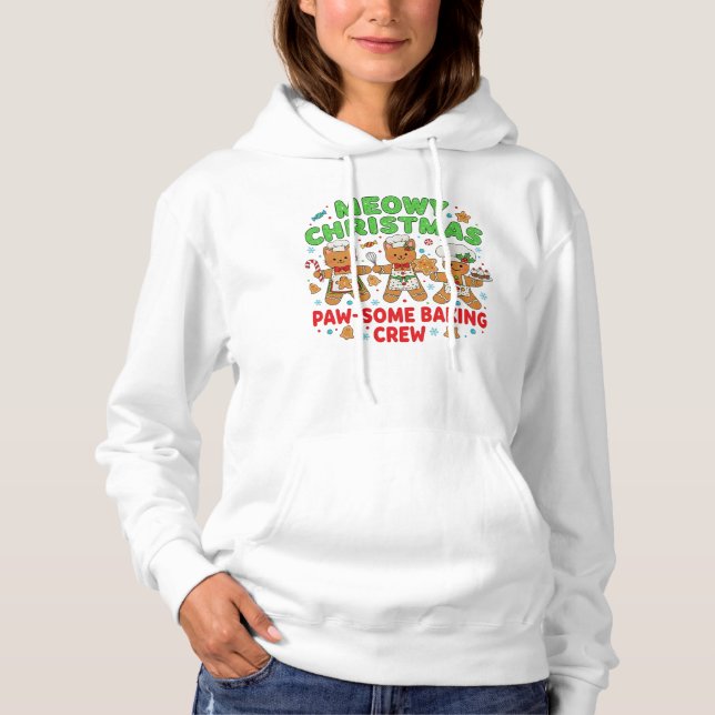 Moletom Funny Holiday Cat Sweatshirt" (Frente)