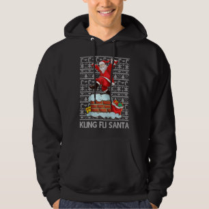 Moletom Funny Kung Fu Santa Claus Chimney Ugly Christmas S