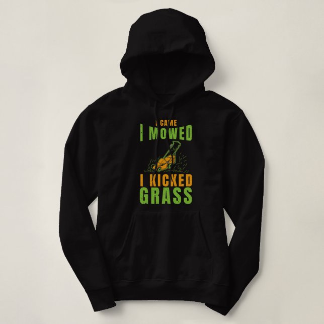 Moletom Funny Lawn Mower Eu Chamei Yard Work Laa Tra (Frente do Design)