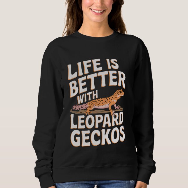 Moletom Funny Leopard Geckos Reptile Lizard Lover Gecko Lo (Frente)