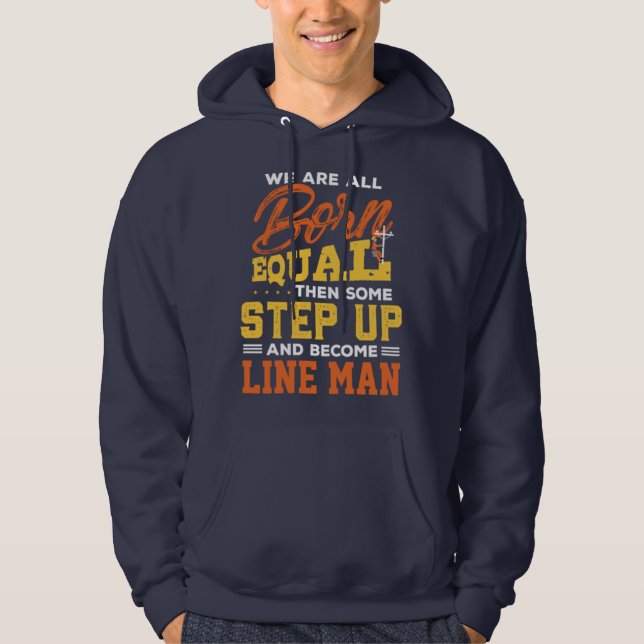 Moletom Funny Line Man Power Lineman Gift Idea (Frente)