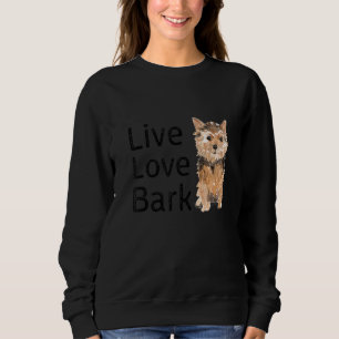 Moletom Funny Live Love Latido Yorkshire Terrier Dog E Pup
