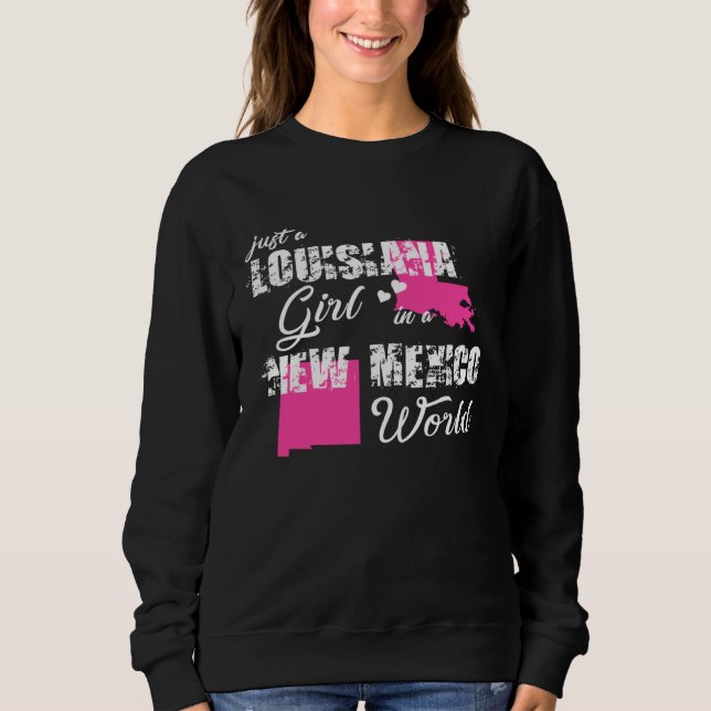 Moletom Funny Louisiana Shirts Just a Louisiana girl in a  (Frente)