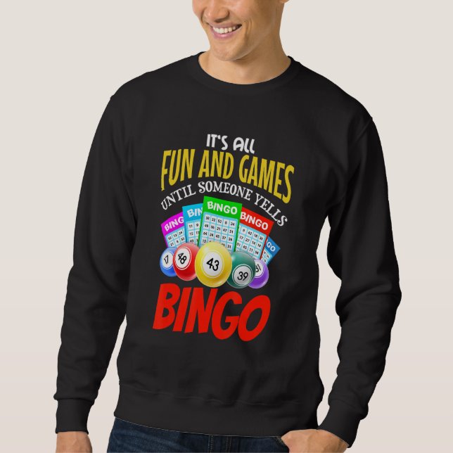 Moletom funny lucky Bingo Outfit for Gambling Fans Retirem (Frente)