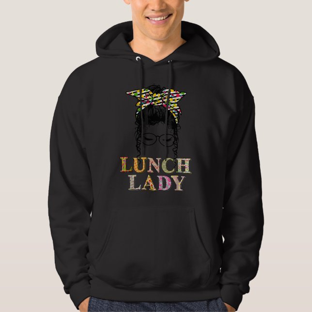 Moletom Funny Lunch Lady School Food Service Cafeteria Wor (Frente)