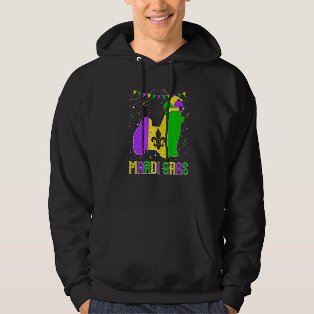 Moletom Funny Mardi Gras Maltese Dog Dad Mom Mardi Gras Pr (Frente)