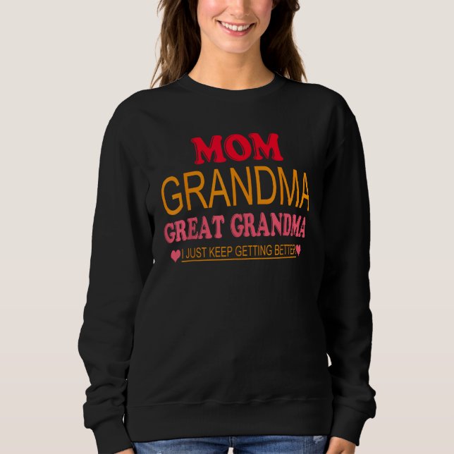 Moletom Funny Mothther's Day 2023 for Mom Grandma Great Gr (Frente)