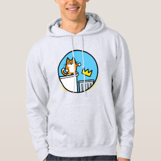 Moletom Funny No Kings Cat Cartoon on a sweatshirt