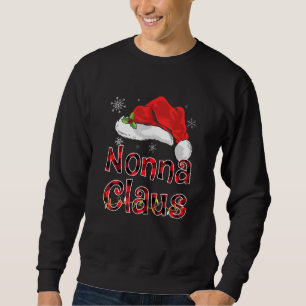 Moletom Funny Nonna Claus Red Xadrez Família Natal Pjs M