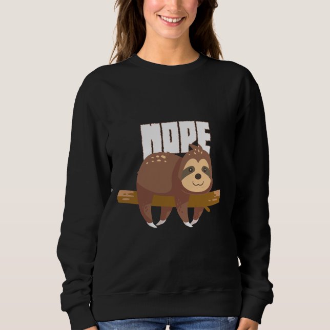 Moletom Funny Nope Sloth Tri Blend (Frente)
