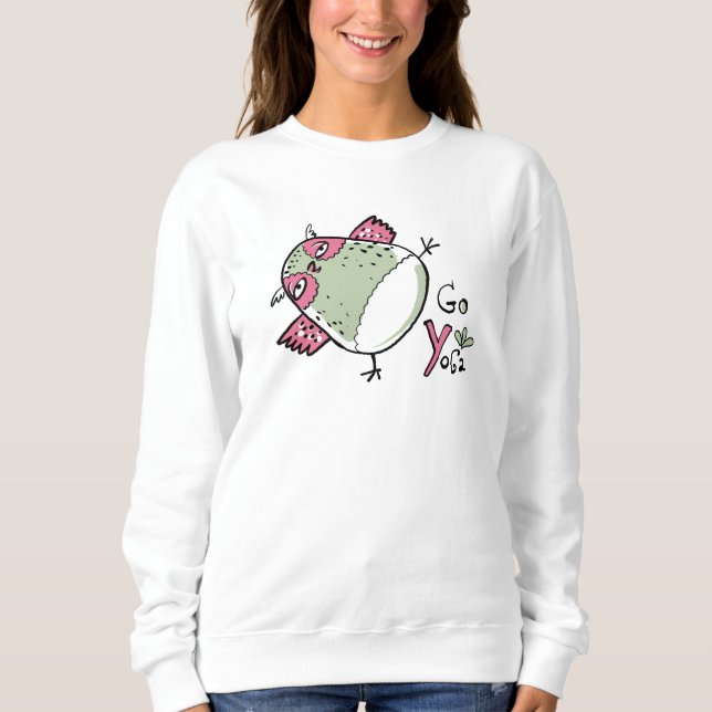 Moletom Funny Owl Go Yoga Cotação Engraçada (Frente)