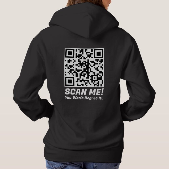 Moletom Funny QR Scan Me! Funny Regret Joke  (Verso)