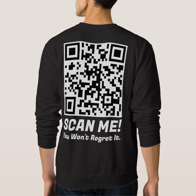 Moletom Funny QR Scan Me! Funny Regret Joke  (Verso)