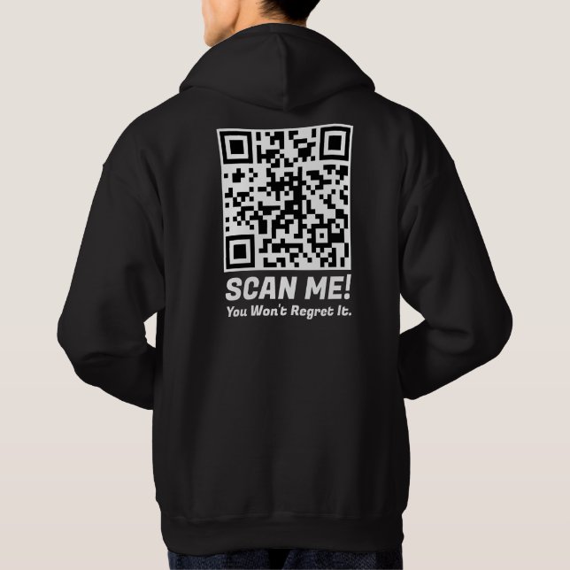 Moletom Funny QR Scan Me! Funny Regret Joke  (Verso)
