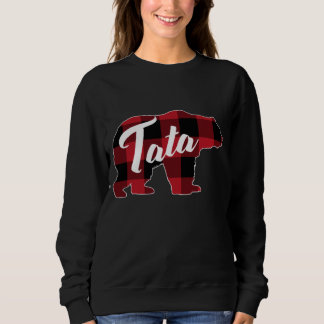 Moletom Funny Red Plaid Buffalo Bear Apparel, Fun Tata Paj