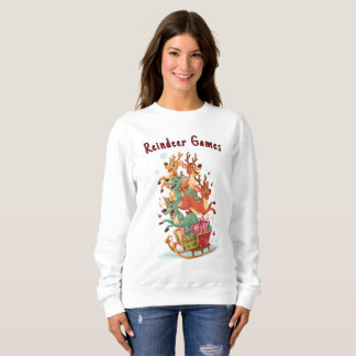 Moletom Funny Reindeer Games Christmas Hoodie