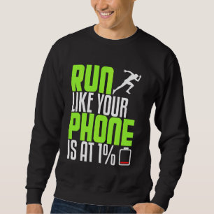 Moletom Funny Runner Como Telefone Na Meia Maratona G